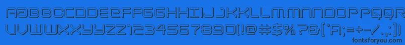 Шрифт Lightbrigade3D – чёрные шрифты на синем фоне