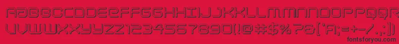 Lightbrigade3D Font – Black Fonts on Red Background