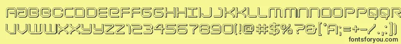 Lightbrigade3D Font – Black Fonts on Yellow Background