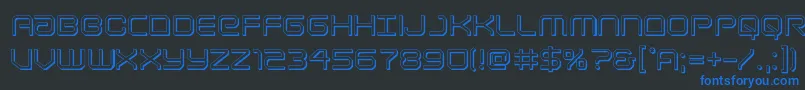 Lightbrigade3D Font – Blue Fonts on Black Background