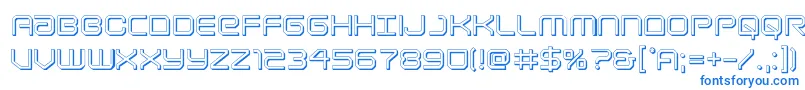 Шрифт Lightbrigade3D – синие шрифты на белом фоне