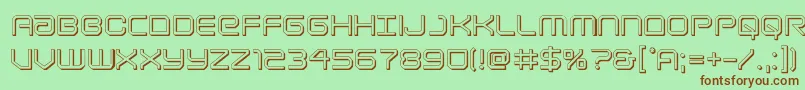 Шрифт Lightbrigade3D – коричневые шрифты на зелёном фоне