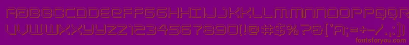 Lightbrigade3D Font – Brown Fonts on Purple Background