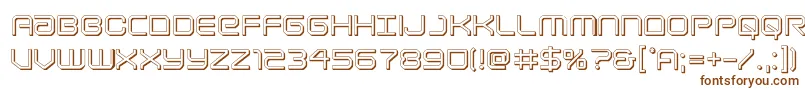 Шрифт Lightbrigade3D – коричневые шрифты на белом фоне