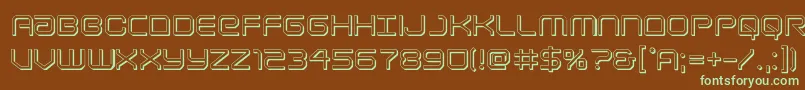 Шрифт Lightbrigade3D – зелёные шрифты на коричневом фоне