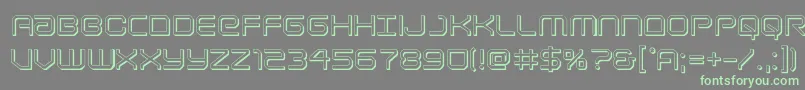 Lightbrigade3D-fontti – vihreät fontit harmaalla taustalla