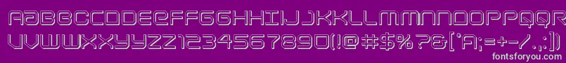 Lightbrigade3D-fontti – vihreät fontit violetilla taustalla