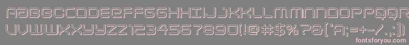 Lightbrigade3D-fontti – vaaleanpunaiset fontit harmaalla taustalla