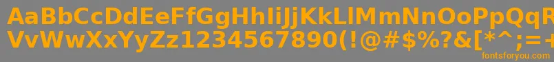 Verabd Font – Orange Fonts on Gray Background