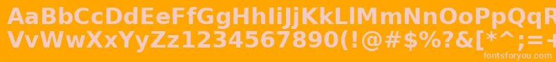 Verabd Font – Pink Fonts on Orange Background