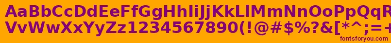 Verabd Font – Purple Fonts on Orange Background