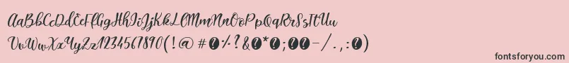 ItalianbreakfastRegular Font – Black Fonts on Pink Background