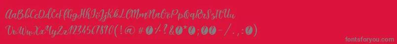 ItalianbreakfastRegular Font – Gray Fonts on Red Background