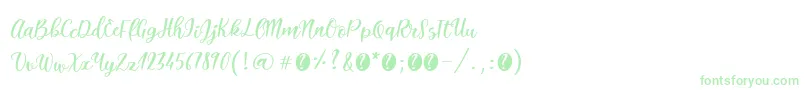 ItalianbreakfastRegular Font – Green Fonts on White Background
