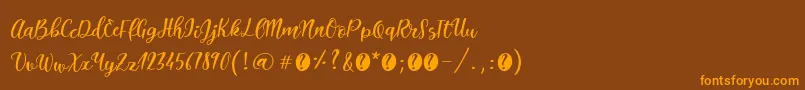 ItalianbreakfastRegular Font – Orange Fonts on Brown Background