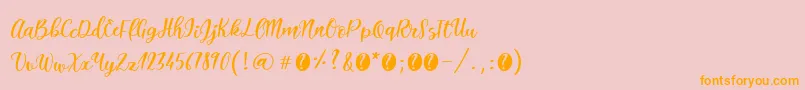 ItalianbreakfastRegular Font – Orange Fonts on Pink Background