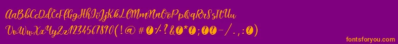 ItalianbreakfastRegular Font – Orange Fonts on Purple Background