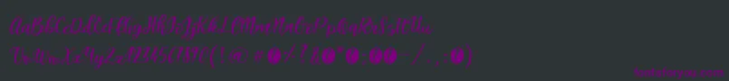 ItalianbreakfastRegular Font – Purple Fonts on Black Background