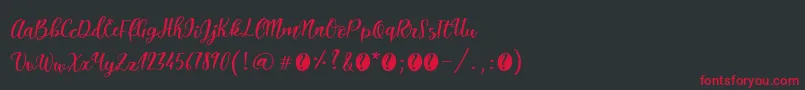 ItalianbreakfastRegular Font – Red Fonts on Black Background