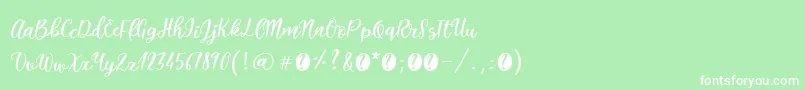 ItalianbreakfastRegular Font – White Fonts on Green Background