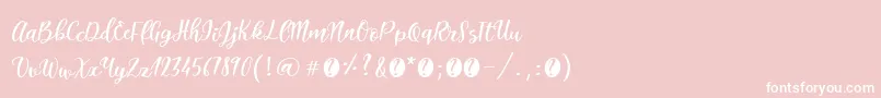 ItalianbreakfastRegular Font – White Fonts on Pink Background