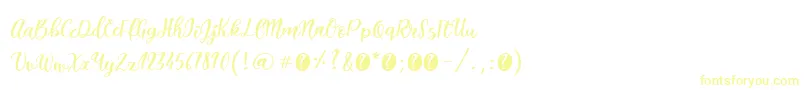 ItalianbreakfastRegular Font – Yellow Fonts on White Background