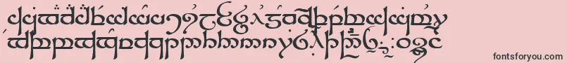 Sindar Font – Black Fonts on Pink Background