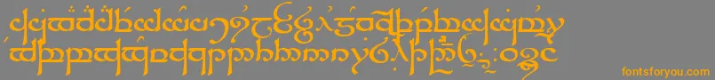 Sindar Font – Orange Fonts on Gray Background