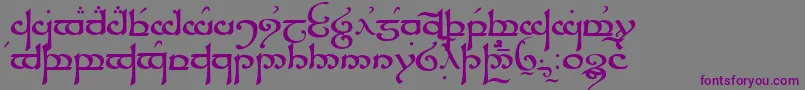 Sindar Font – Purple Fonts on Gray Background