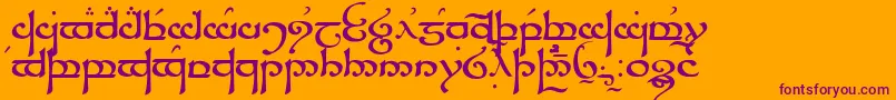 Sindar Font – Purple Fonts on Orange Background