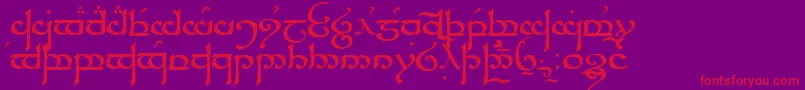 Sindar Font – Red Fonts on Purple Background