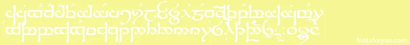 Sindar Font – White Fonts on Yellow Background