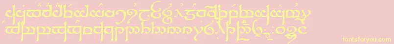 Sindar Font – Yellow Fonts on Pink Background