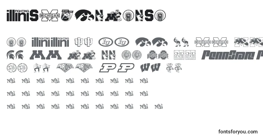 Schriftart BigTenMania – Alphabet, Zahlen, spezielle Symbole