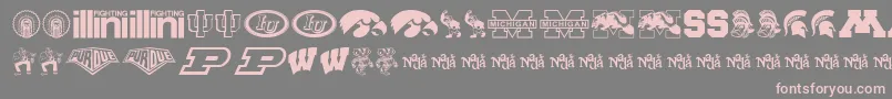 BigTenMania Font – Pink Fonts on Gray Background