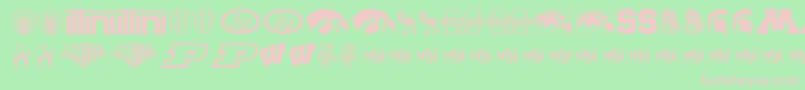フォントBigTenMania – 緑の背景にピンクのフォント