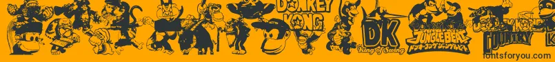Dkw Font – Black Fonts on Orange Background
