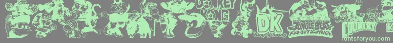 Więcej informacji o czcionce Dkw Czcionka Dkw – zielone czcionki na szarym tle