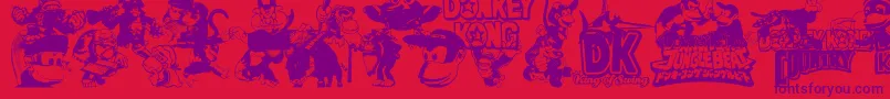 Dkw Font – Purple Fonts on Red Background