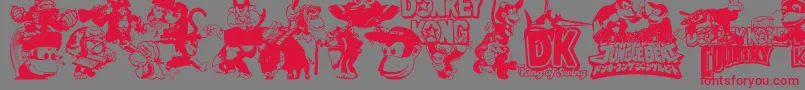 Dkw Font – Red Fonts on Gray Background
