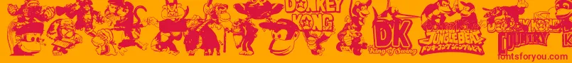 Dkw Font – Red Fonts on Orange Background