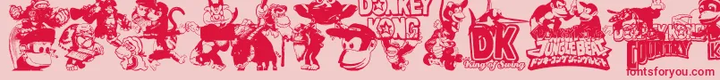 Dkw Font – Red Fonts on Pink Background