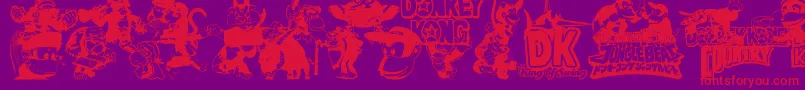 Dkw Font – Red Fonts on Purple Background