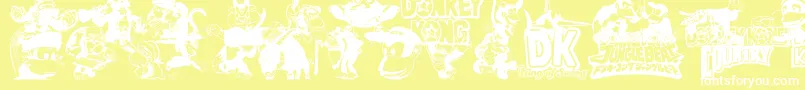 fuente Dkw – Fuentes Blancas Sobre Fondo Amarillo