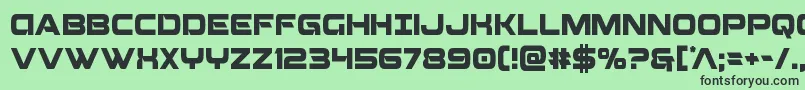 Beamweaponcond Font – Black Fonts on Green Background