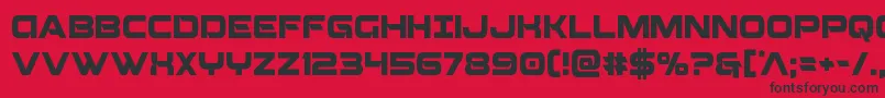 Beamweaponcond Font – Black Fonts on Red Background