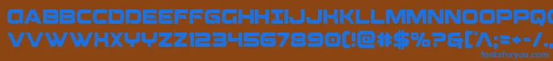 Beamweaponcond Font – Blue Fonts on Brown Background