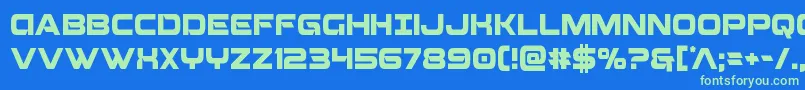 Beamweaponcond Font – Green Fonts on Blue Background