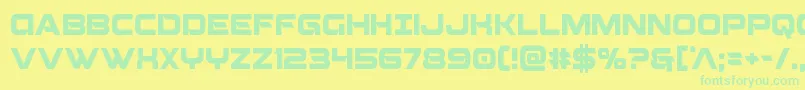 Beamweaponcond Font – Green Fonts on Yellow Background