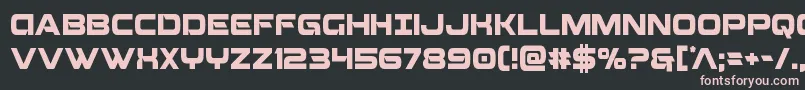 フォントBeamweaponcond – 黒い背景にピンクのフォント